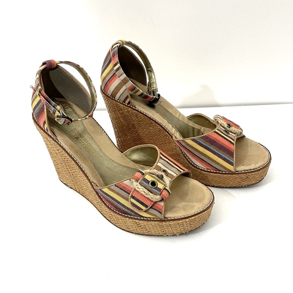 KENNETH COLE Wedge & Platform Multi-Color Ankle Strap Sandal - Picture 5 of 12